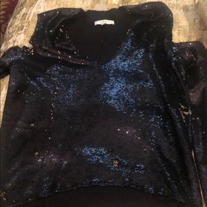Fantastic sweater, sparkles, cold shoulder,